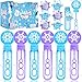 Winrayk 24 Large Snowflake Bubble Wands with Gift Card Frozen Party Favors for Kids Bubbles Bulk Winter Christmas Birthday Gift Pinata Filler Goodie Bag Stuffer Boys Girls Valentines Classroom Prize - Image 3