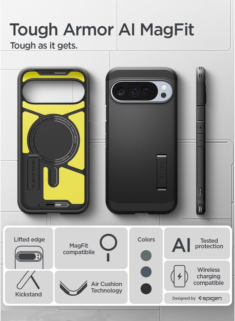 Spigen غطاء حماية Tough Armor MagFit AI لجهاز Google Pixel 10 Pro XL [متوافق مع Pixelsnap و MagSafe] - أسود - Image 2