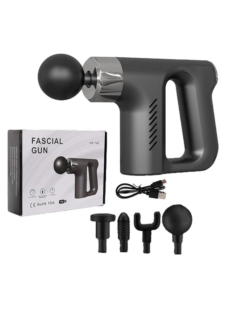 ZO7 Massage Gun Professional Deep Tissue, Wireless Handheld, Black, High Frequency Power, One-Button Start, 4 Attachments, Portable Design - Image 4