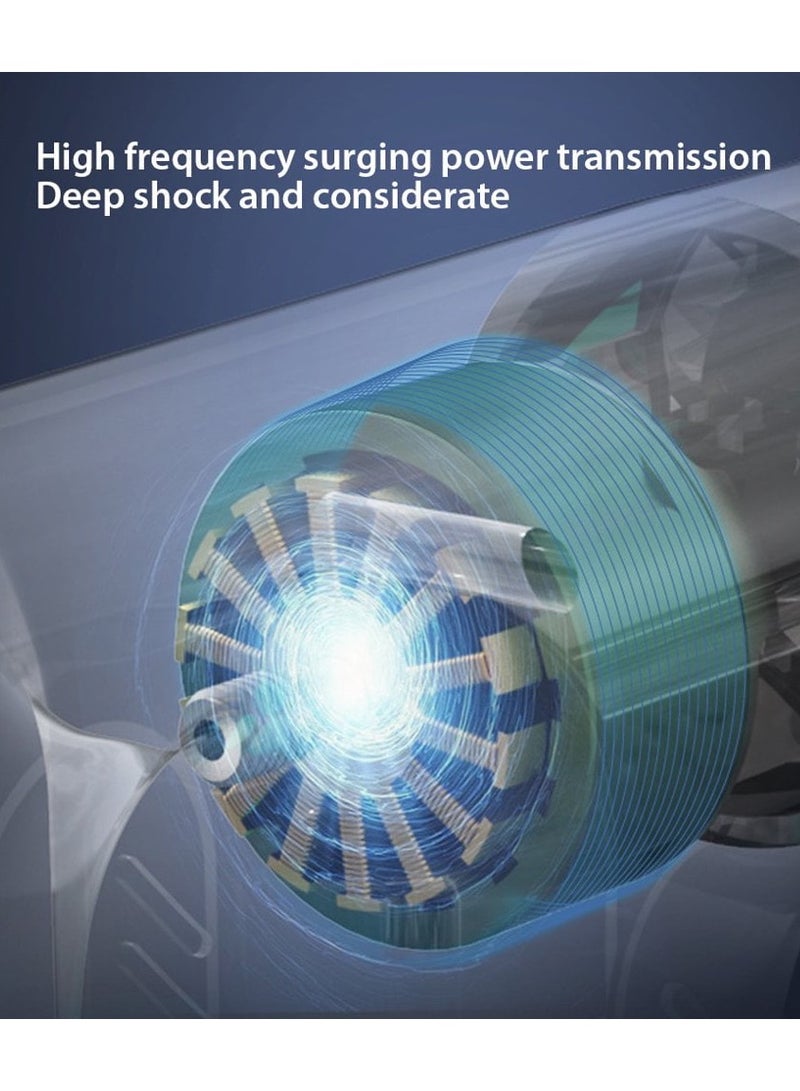 ZO7 Massage Gun Professional Deep Tissue, Wireless Handheld, Black, High Frequency Power, One-Button Start, 4 Attachments, Portable Design - Image 2