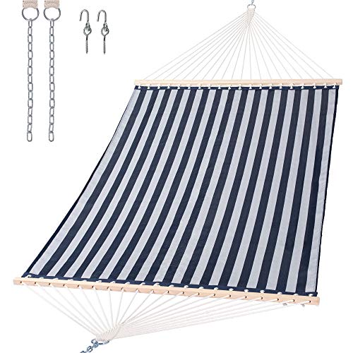 SUNCREAT SUNCREAT Hammocks Two Person Tree Hammock Heavy Duty Hammock for Poolside Garden Backyard Patio 450lbs Capacity Navy 