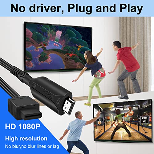 Wiistar Wii to HDMI Converter Wii HDMI Adapter Cable 1m/3.2ft 1080P for Full HD Device Video Converter 720/1080P Supports All Wii Display Modes - Image 5