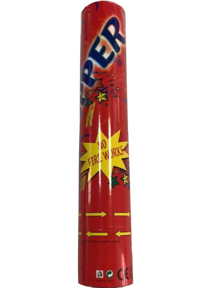 Set of 6 large (12-inch) fun air cannons decorated in bright colors for great moments - Image 1