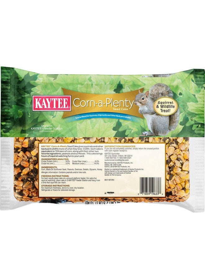 كايتي طعام كعكة بذور الذرة من Kaytee Corn A Plenty Treat للسناجب البرية والسنجاب والأرانب وغيرها من الحيوانات البرية التي تعيش في البرية، 2.5 رطل - Image 2