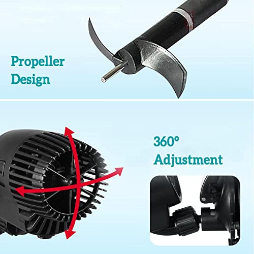 VAYINATO Sobo (WP-800M | 25W | 20000L/H) 360 Degree Dual Powerhead Aquarium Super Wave Maker | Improve water movement especially for saltwater fish tanks - Image 3