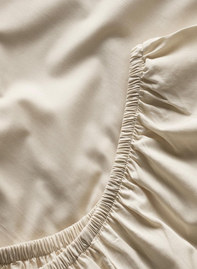 Boll & Branch Signature Hemmed Fitted Baby Crib Sheet for Boys and Girls - One Size, Natural - Toxin-Free, Soft, 100% Organic Cotton - Top-Stitched Elastic Band, Secure Fit for Standard Cribs - Image 2