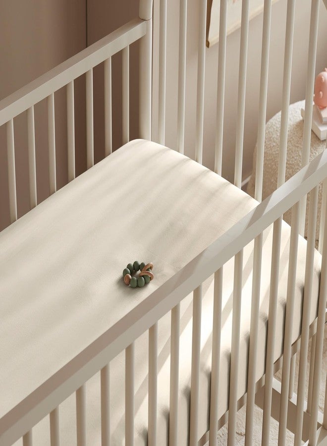 Boll & Branch Signature Hemmed Fitted Baby Crib Sheet for Boys and Girls - One Size, Natural - Toxin-Free, Soft, 100% Organic Cotton - Top-Stitched Elastic Band, Secure Fit for Standard Cribs - Image 5