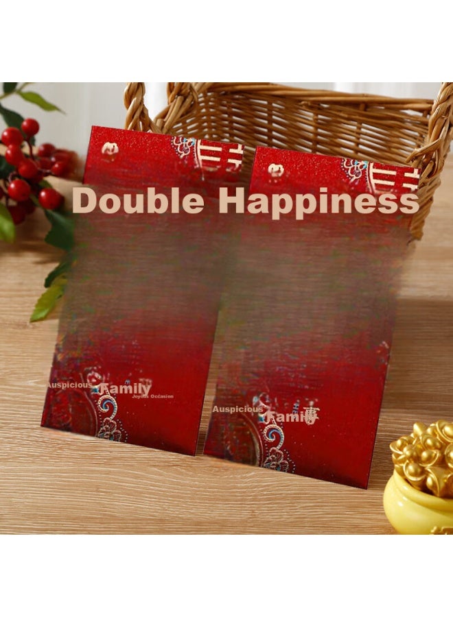 June bride Wedding Red Envelope, High-end, For Celebrating Good Fortune, Engagement, Chinese-style, Wedding Supplies, Thousand-yuan Version, Pack Of 6 - Image 1