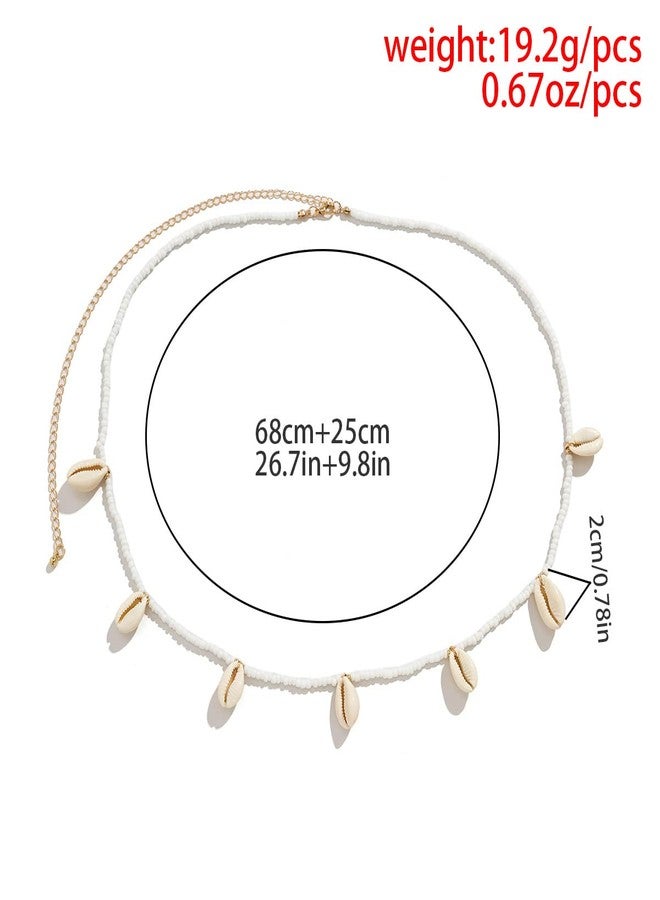 Bmirth Waist Chain Pearl Belly Body Chain Pearl Accessories Summer Beach Body Jewelry (Shell Waist Chain) - Image 5