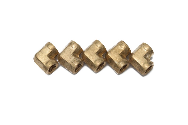 LTWFITTING Brass Pipe Fitting Female 90 Deg 1/8-Inch NPT Elbow Fuel Air(Pack of 5) - Image 5