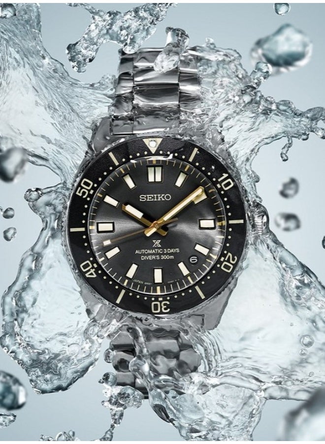 Seiko ساعة أوتوماتيكية من بروسبكس "1965 هيريتاج دايفر" SPB455J1، 40 مم قرص رمادي، سوار من الفولاذ المقاوم للصدأ، 300 م مقاومة للماء - Image 1