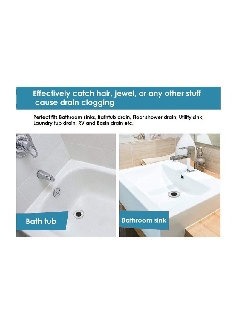 Excefore 3 Pack Sink Strainer Bathroom Sink, Floor Drain Strainer, Stainless Steel Hair Strainer for Bathroom, Laundry, RV and Lavatory (Size from 1.25" to 2.17"）  - Image 4