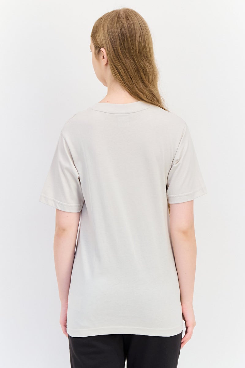 New Balance Women Relaxed Fit Short Sleeves Outdoor T-shirts, Beige - Image 3