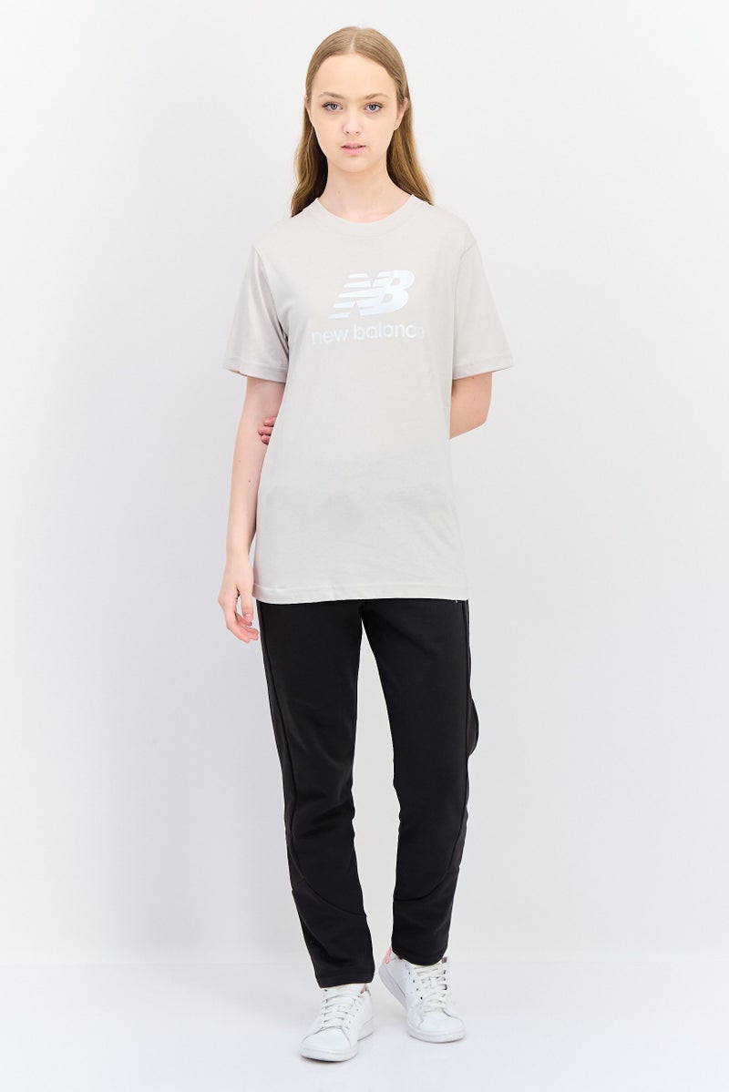 New Balance Women Relaxed Fit Short Sleeves Outdoor T-shirts, Beige - Image 4