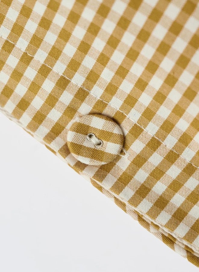 PEHR Gingham Sham, Dijon | 100% Organic Cotton & Made Extra-Soft | Stone-Washed Breathable Fabric | Gingham-Covered Button Closure | Fits Pillows Up to 20" x 26" / 50 x 66 cm - Image 3