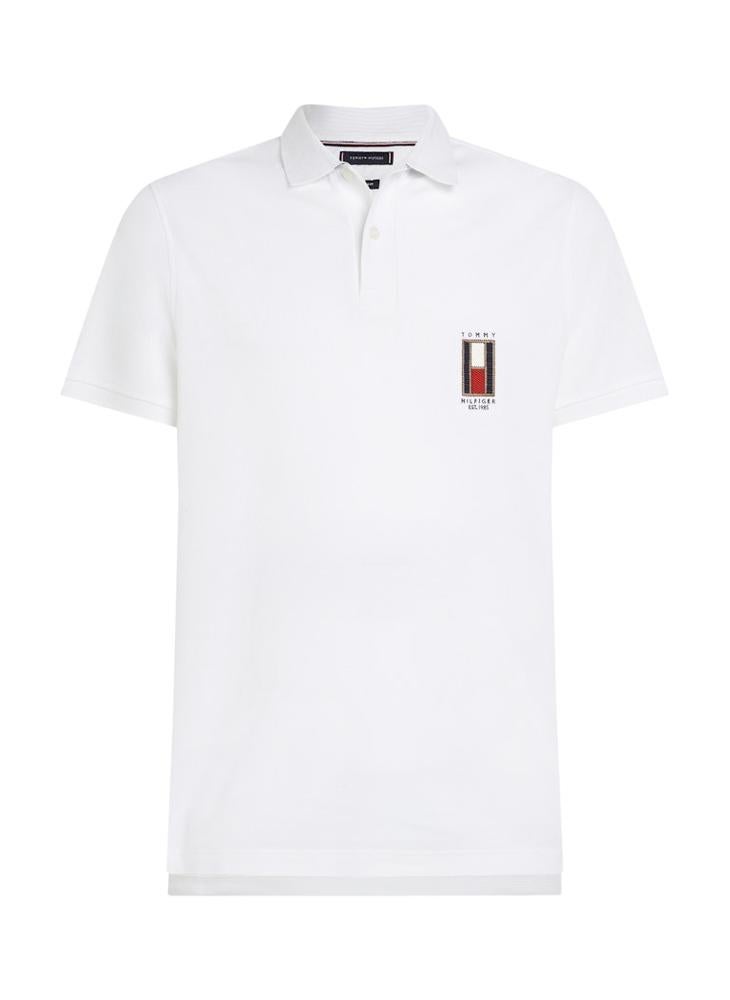 TOMMY HILFIGER Flag Printed Short Sleeve Regular Fit Polo Shirt  - Image 5