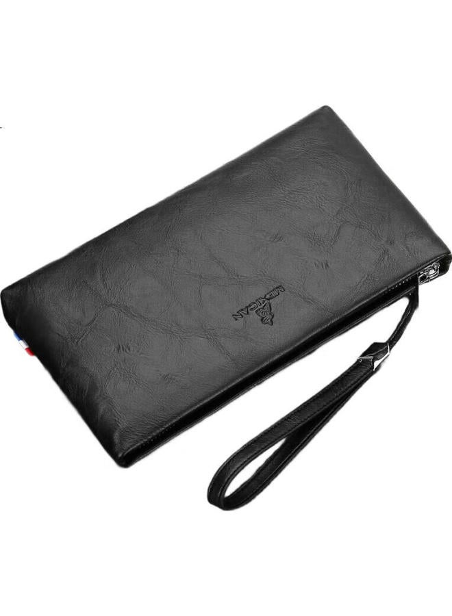 Scarecrow Men'S Handbag, Large Capacity Clutch, Multi-Card Envelope Bag, Zipper Hand Clutch, Soft Handheld Wallet - Image 2