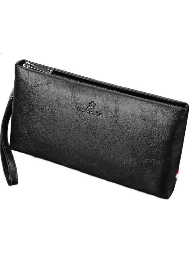 Scarecrow Men'S Handbag, Large Capacity Clutch, Multi-Card Envelope Bag, Zipper Hand Clutch, Soft Handheld Wallet - Image 1