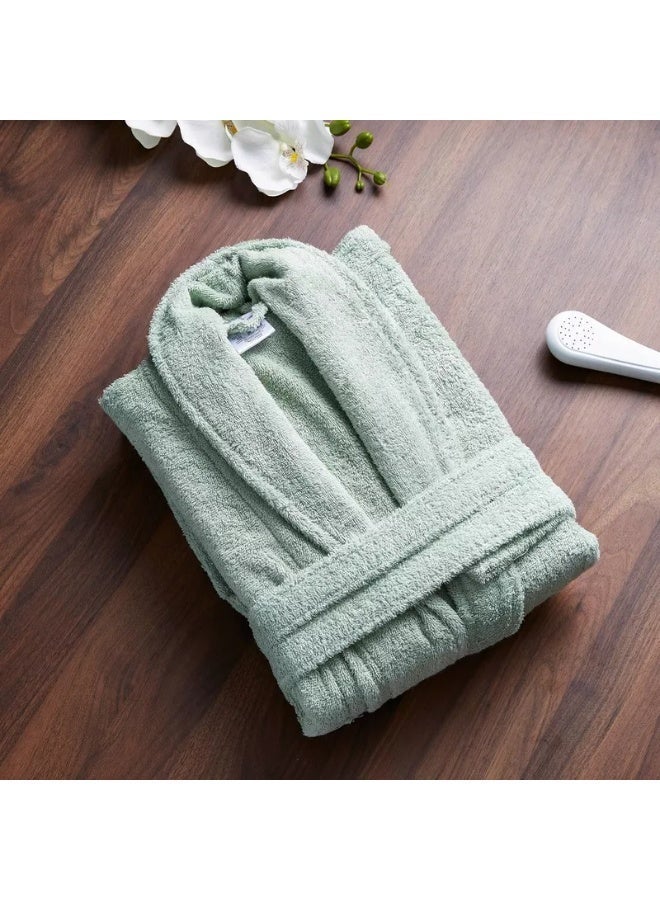 تى ام هوم روب حمام فندقي فاخر من TM HOME – قطن طبيعي 100% بملمس وبر فاخرة عالية الجودة – لون منت جرين أنيق ومنعش – تصميم ناعم ومريح بمعايير فندقية عالمية للرجال والنساء - Image 2