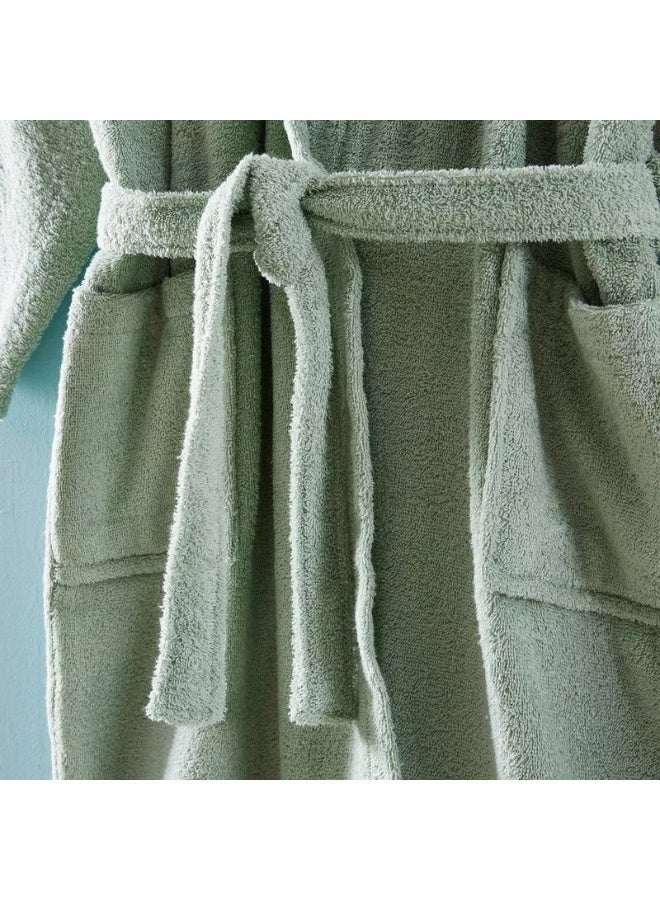 تى ام هوم روب حمام فندقي فاخر من TM HOME – قطن طبيعي 100% بملمس وبر فاخرة عالية الجودة – لون منت جرين أنيق ومنعش – تصميم ناعم ومريح بمعايير فندقية عالمية للرجال والنساء - Image 1