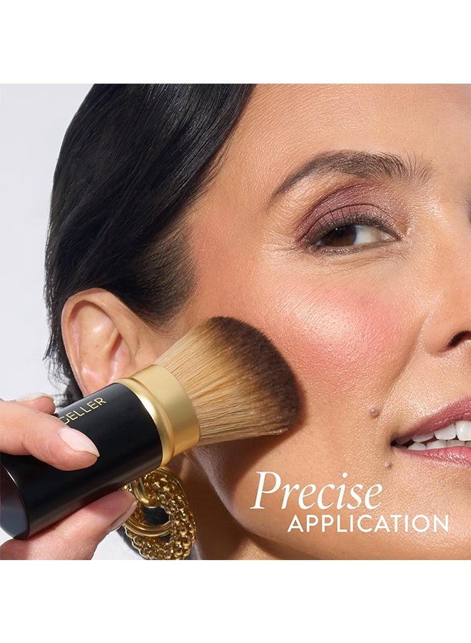 LAURA GELLER Retractable Black Kabuki Brush for Liquid, Cream and Powder Face Makeup with Aluminum Handle - Image 3