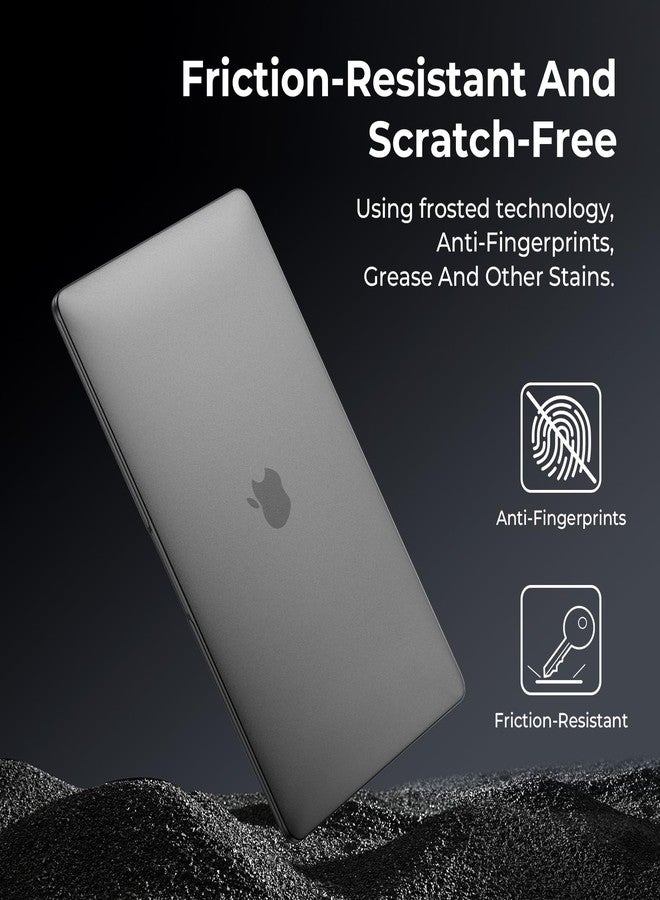 BlueSwan Soft Case MacBook Air 13 inch Case 2018-2021 Release Model M1 A2337 A2179 A1932, Shatterproof PP and Matte Anti-Fingerprint Protective Case, Matte Black - Image 3