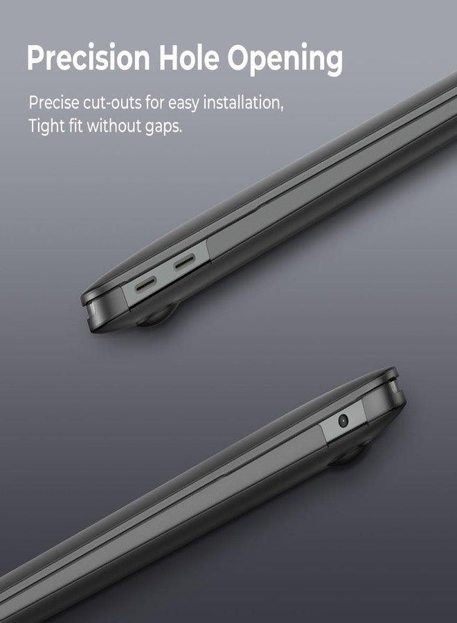 BlueSwan Soft Case MacBook Air 13 inch Case 2018-2021 Release Model M1 A2337 A2179 A1932, Shatterproof PP and Matte Anti-Fingerprint Protective Case, Matte Black - Image 4