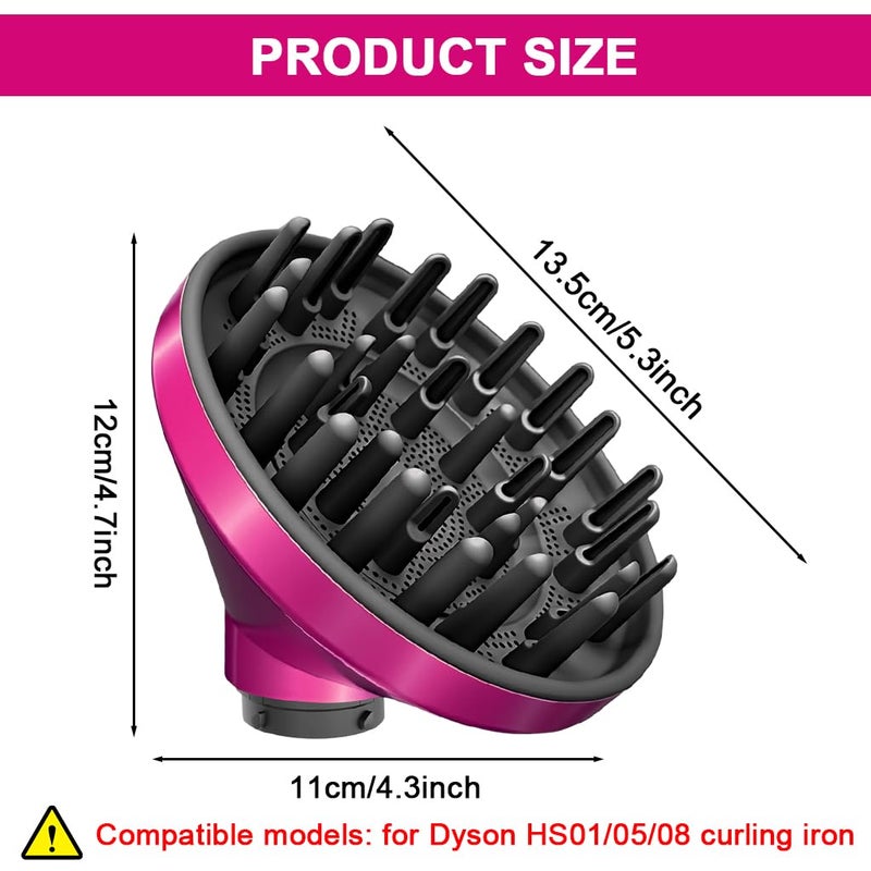 M'AYCREATE ® Diffuser Airwrap Attachment for Dyson Airwrap HS01 HS05 HS08, Converting for Dyson Airwrap Styler To Hair Dryer, Upgraded Diffuser Nozzle to Dryer Faster and Define Curls Hair, Pink - Image 2