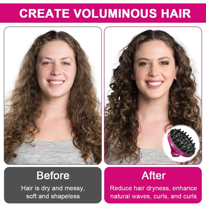 M'AYCREATE ® Diffuser Airwrap Attachment for Dyson Airwrap HS01 HS05 HS08, Converting for Dyson Airwrap Styler To Hair Dryer, Upgraded Diffuser Nozzle to Dryer Faster and Define Curls Hair, Pink - Image 4
