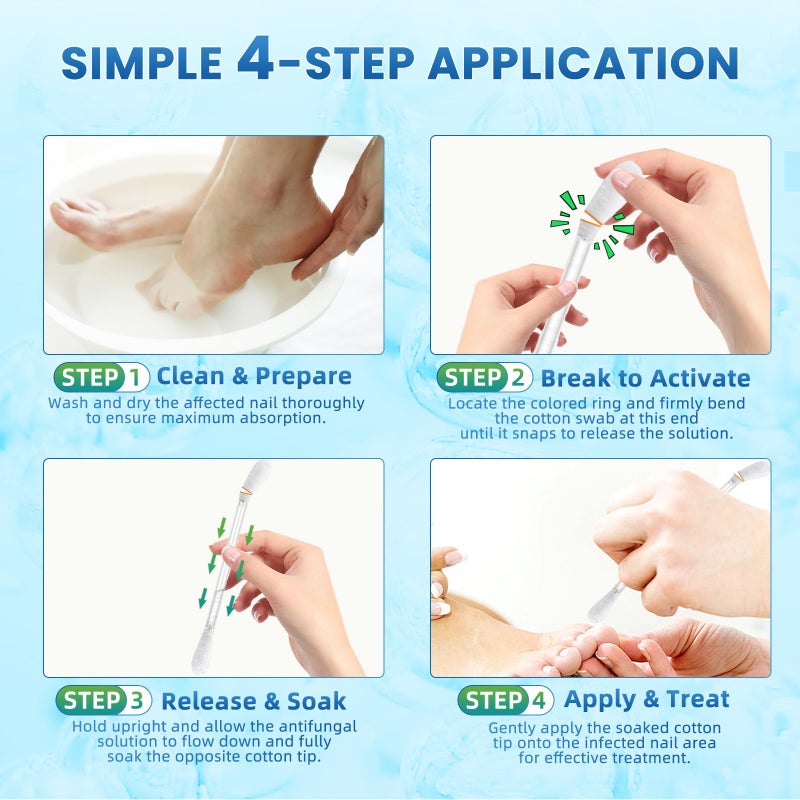 ONIADBA Fungal Nail Treatment Swabsâ€“100 Ct, Extra Strength Toenail & Athleteâ€™s Foot Fungus Treatment with 25% Undecylenic Acid, Damaged, Discolored & Thick Nails, Restores Healthy Nail Growth - Image 5