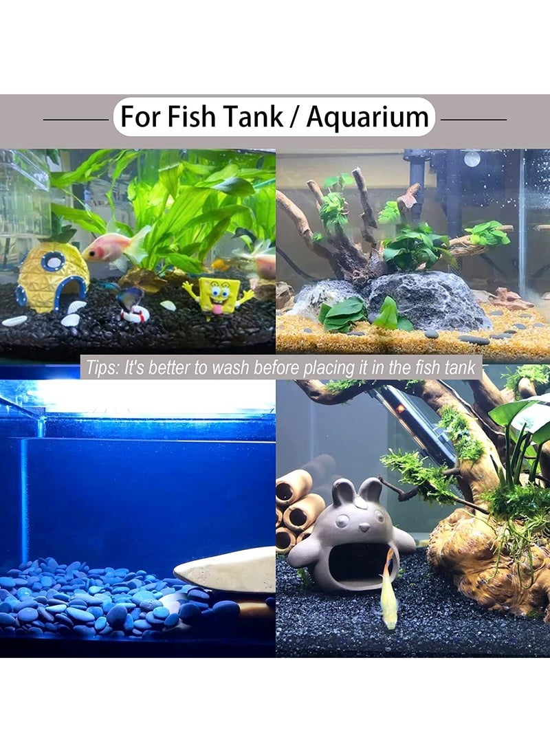 vsell24 1-2 cm Black Decorative Pebbles River Rock Large Black Light Polished Stones For Glassware, Vases, Outdoor Garden, Lawn Aquariums - Image 4