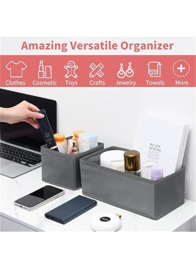 TRASSLE Set of 6 Foldable Clothes Drawer Organizers, Fabric Closet Dresser Drawers Organizers Dividers,Clothing Storage Organizers Box for Underwear, Bras, Lingerie, Panties, Socks,shirt  - Image 5