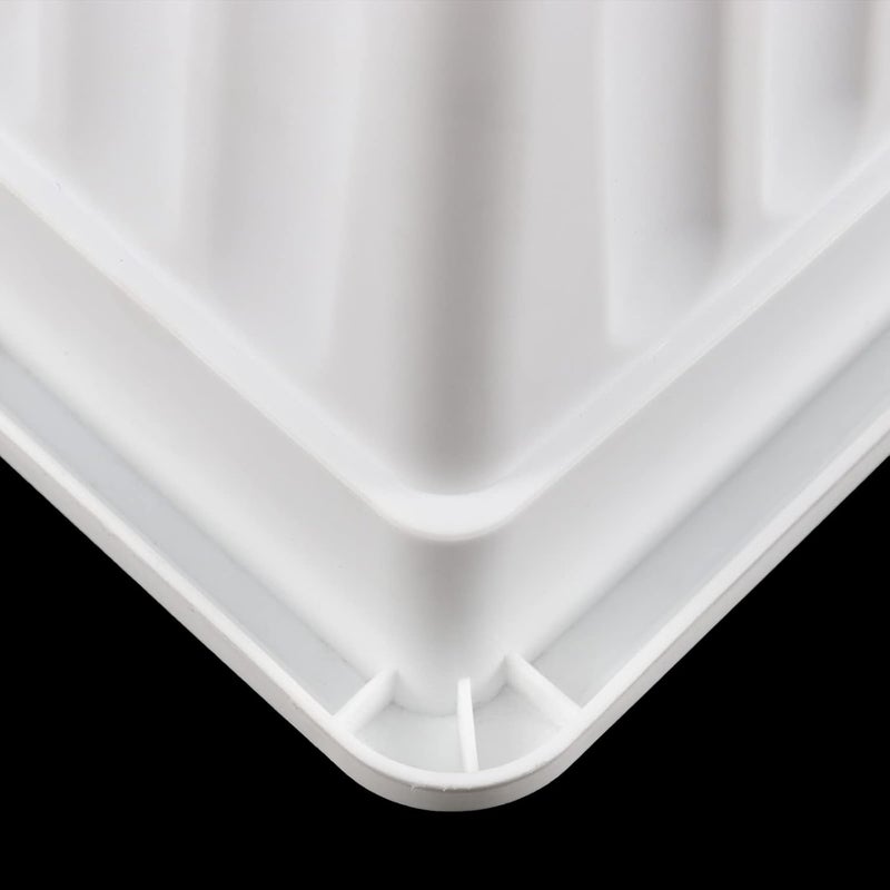 HAKZEON 6 Pack 17 Inches Plastic Flower Box Planters with Trays, Countryside Flower Window Boxes with 30 Plant Labels, White Rectangular Vegetable Planters for Windowsill, Porch, Balcony, Garden - Image 3