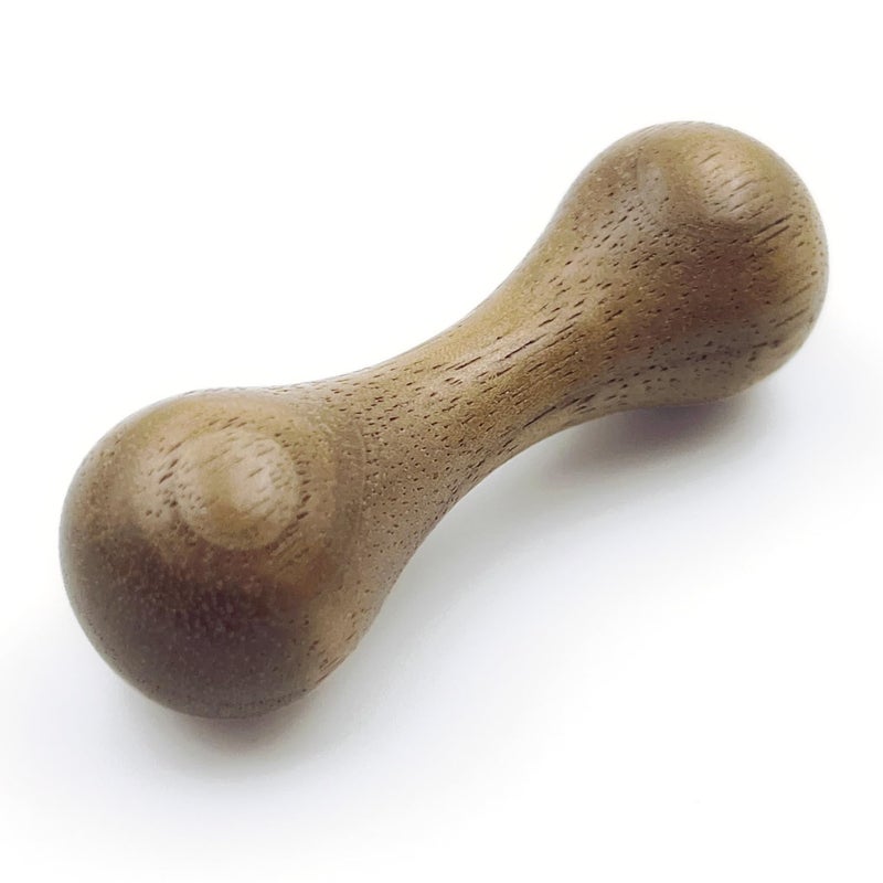 LXQQFUN Knucklebone Wooden Bone Toys Portable EDC Desktop Fidget Toys Leisure Finger Skill Toys Suitable for Many Scenes Walnut - Image 2