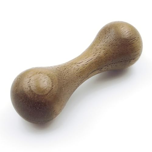 LXQQFUN Knucklebone Wooden Bone Toys Portable EDC Desktop Fidget Toys Leisure Finger Skill Toys Suitable for Many Scenes Walnut - Image 1