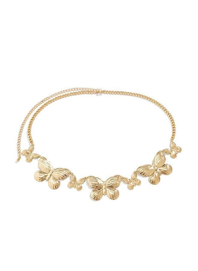 NIBEMINENT - Monolayer Butterfly Waist Chain Gold - Image 1