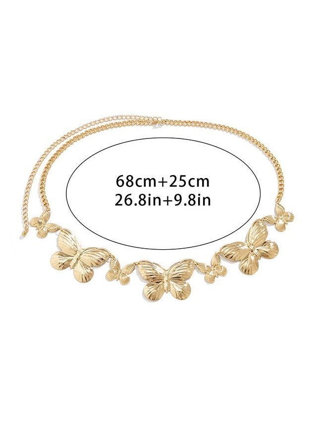 NIBEMINENT - Monolayer Butterfly Waist Chain Gold - Image 1