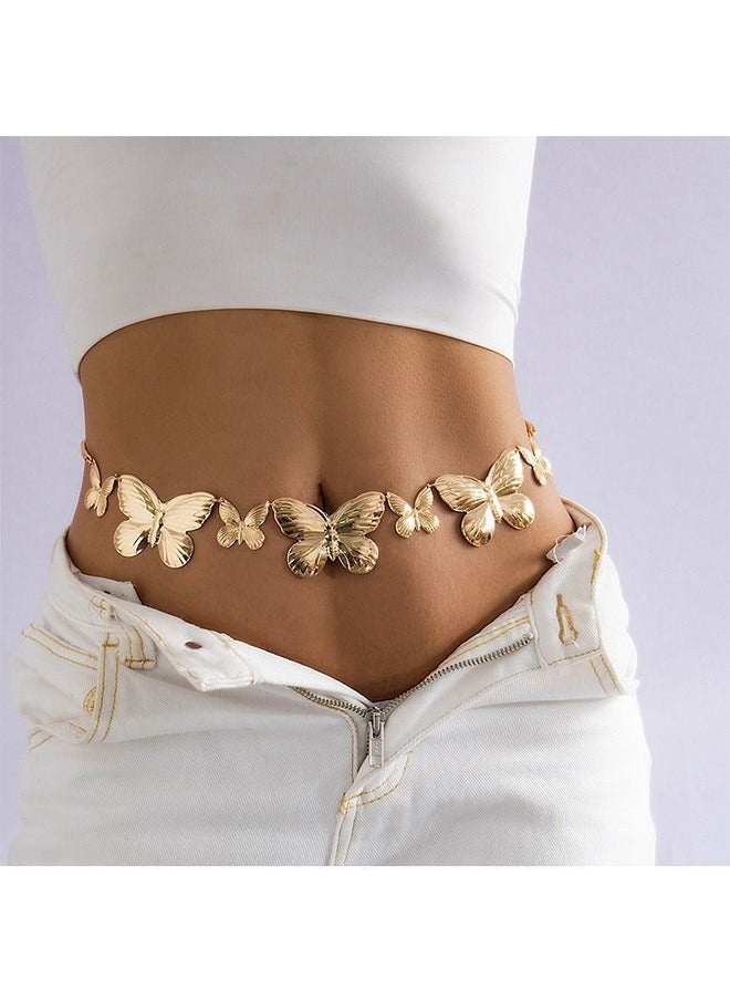 NIBEMINENT - Monolayer Butterfly Waist Chain Gold - Image 1