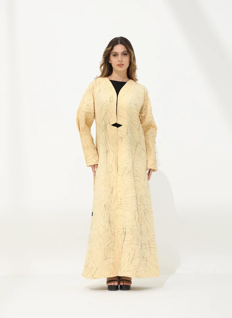 Meem By Mariyah  Front Open Cuff Detail Abaya for Women | Best Price UAE