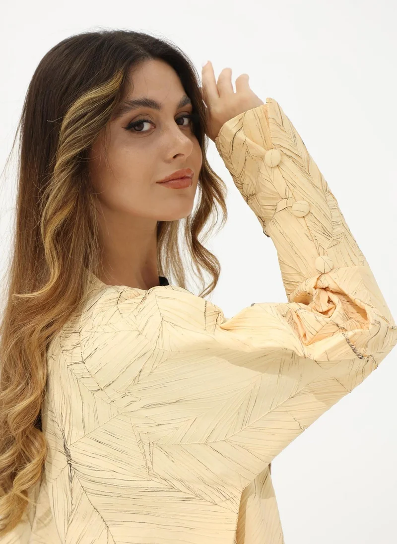 ميم باي ماريا Front Open Cuff Detail Abaya