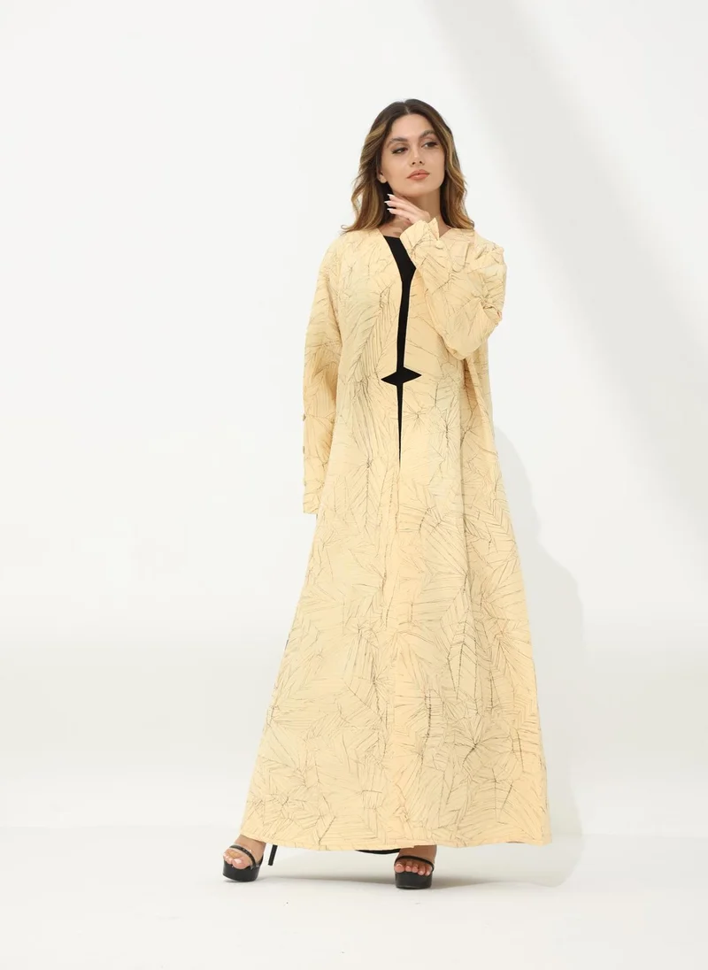 Meem By Mariyah  Front Open Cuff Detail Abaya for Women | Best Price UAE