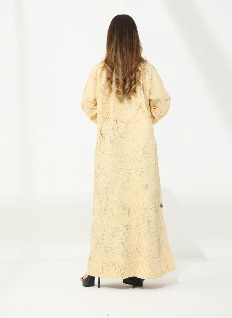 Meem By Mariyah  Front Open Cuff Detail Abaya for Women | Best Price UAE