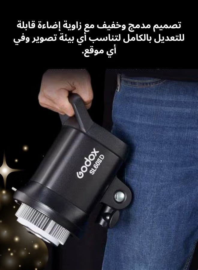 جودوكس مصباح فيديو LED ثنائي اللون من Godox SL60LLBi، 2800-6500 كلفن، CRI96+ TLCI97+، 11 تأثيرًا مؤثرات مدمجة، تحكم لاسلكي عبر تطبيق/2.4 جيجاهرتز لضبط السطوع، إضاءة LED مستمرة بتركيب Bowens مع جهاز تحكم عن بعد RC-A6 - Image 1