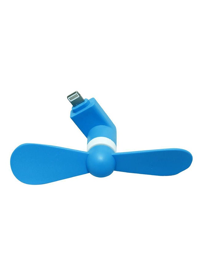 مروحة محمولة بمنفذ USB لهاتفي آيفون 5/6 أزرق