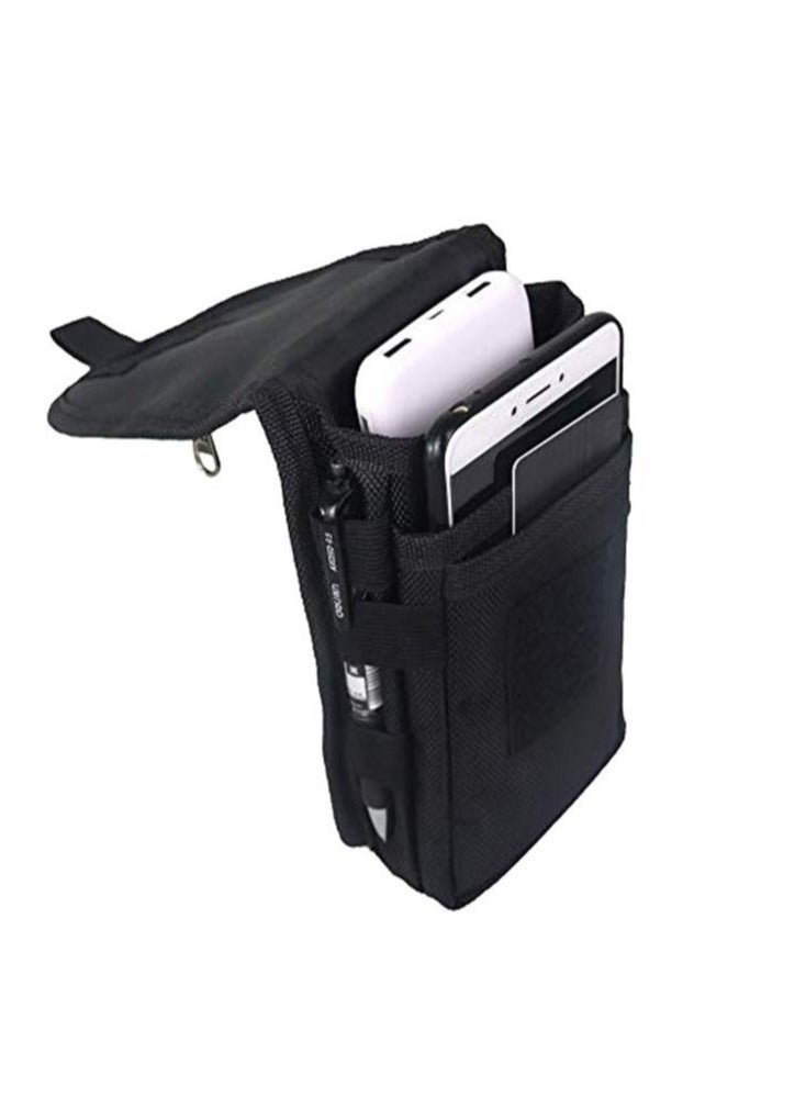 Multi-Purpose Double Pocket Phone Holster Belt Bag for Work, Hiking, Camping & Outdoor Activities - Image 1