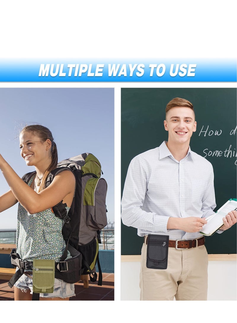 Multi-Purpose Double Pocket Phone Holster Belt Bag for Work, Hiking, Camping & Outdoor Activities - Image 2