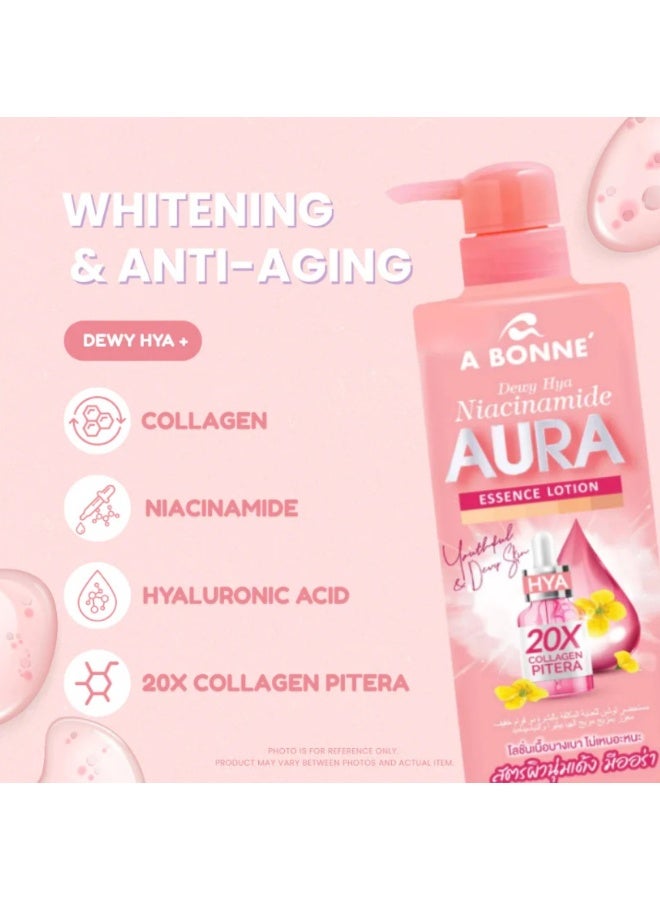 A BONNE A Bonné HYA Niacinamide AURA Essence 20X Collagen Body Lotion, Hydrating Brightening Moisturiser for Smooth Skin 500ml - Image 3