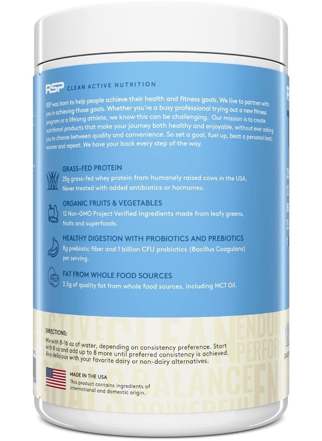 RSP Nutrition - Rsp Truefit - Grass Fed Lean Meal Replacement Protein Shake, All Natural Whey Protein Powder With Fiber & Probiotics, Non-Gmo, Gluten-Free & No Artificial Sweeteners, 2 Pounds (Vanilla) - Image 1