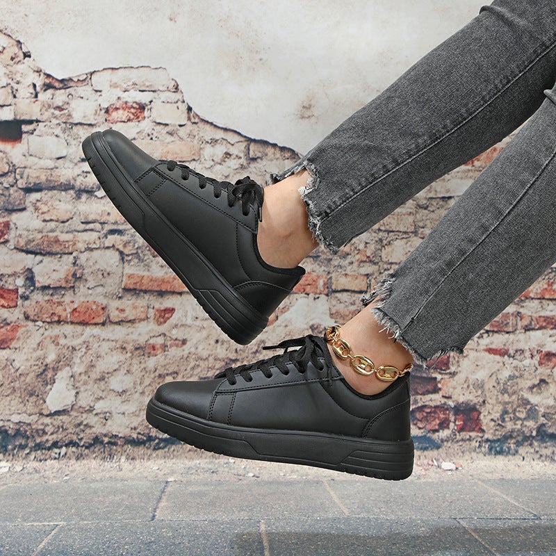 Korean-style trendy board shoes thick-soled comfortable casual sports shoes lace-up versatile flat shoes for lovers trendy shoes - Image 3