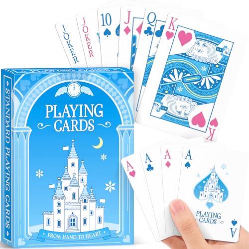 Wkchxd Playing Cards Castle Themed Playing Cards Deck of Cards Standard Poker Cards Set for Family Game NightTable Card GamesMagicBlackjackThemed Party Gift for Birthday Christmas Stocking Stuffers - Image 1